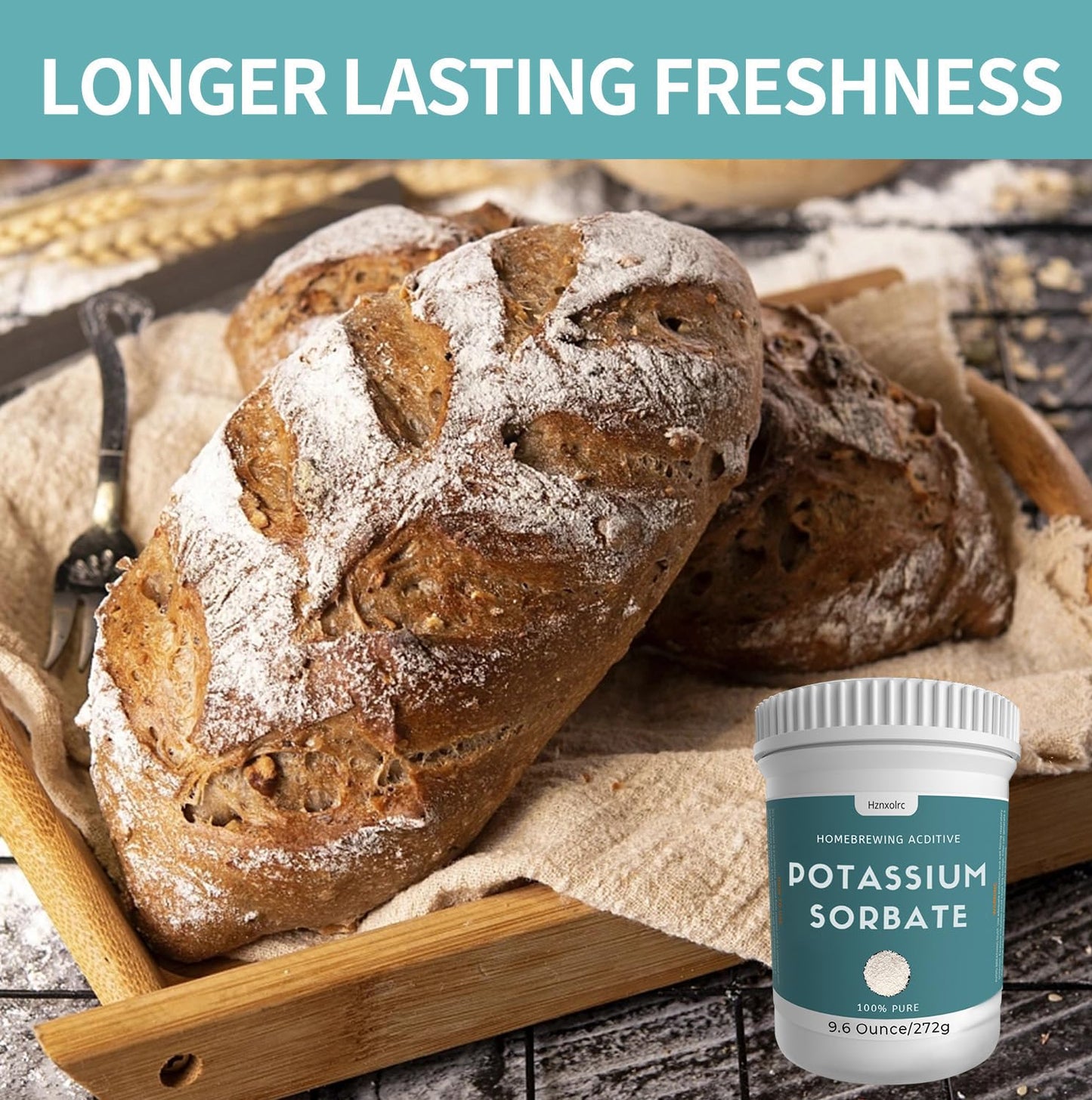 9.6 oz Potassium Sorbate, 100% Pure, Food Grade, Premium Potassium Sorbate for Wine Making, Home Brewing, Cakes, Soft Candy, Cookies and More