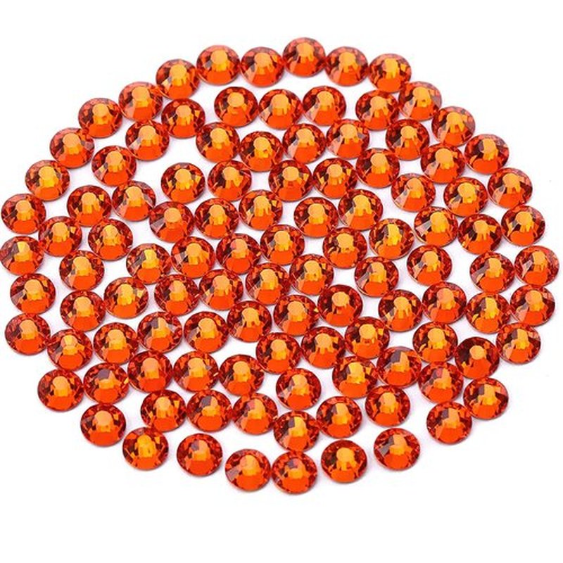 Novani Orange Rhinestones 1440pcs SS20 Glass Rhinestones Crystal Flatback Gemstones for Crafts Nails Makeup Bags and Shoes Decoration（SS20, Hyacinth）