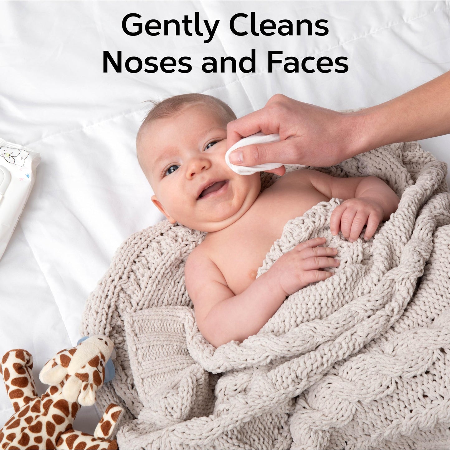 Nolla Nose and Face Wipes for Babies & Kids with Saline, Vitamin E, & Aloe | Unscented | Compostable, 90 Count (3 Packs of 30)