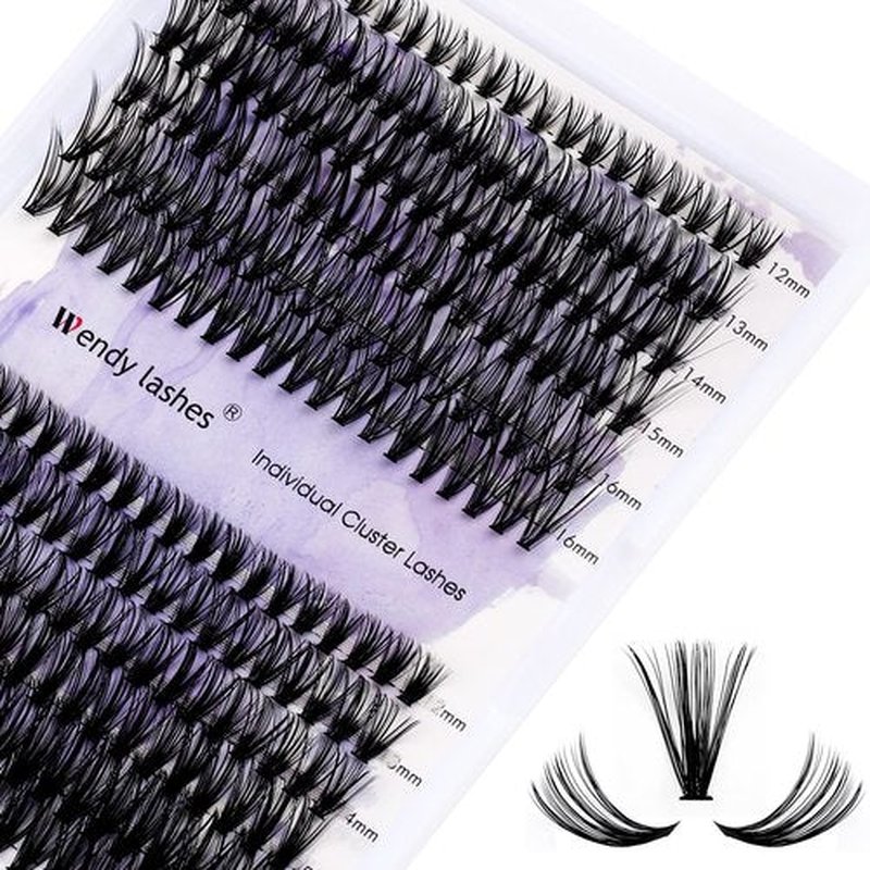 Individual Cluster Lashes 30D/40D Mixed Natural Eyelash Clusters C/D Curl 0.07mm Matte Black Soft 12-16mm Mink DIY Individual Eyelashes Cluster Lashes Extension(30/40D-D,12-16mm Mixed)
