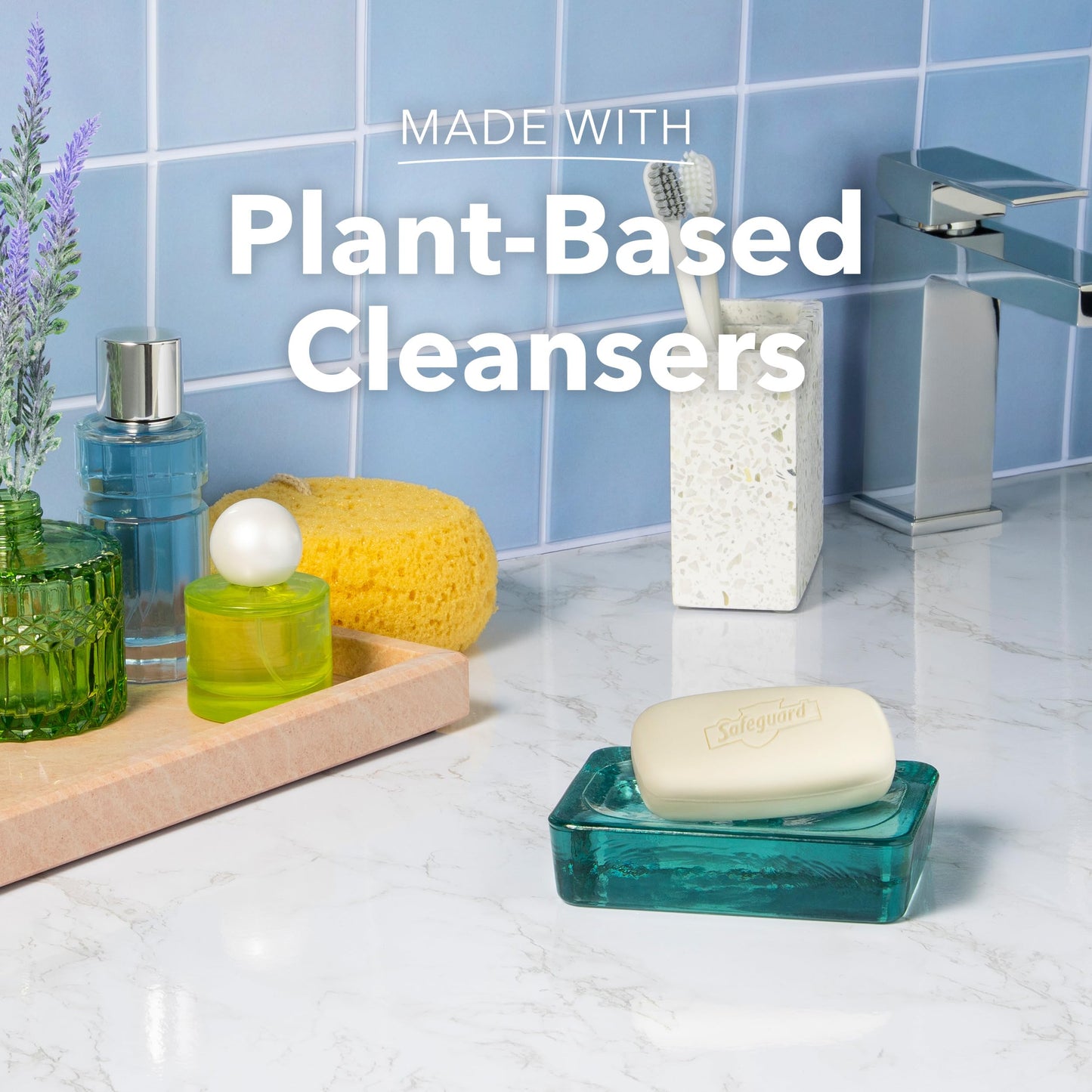 Safeguard Micellar Deep Cleansing Bath Bar Soap, Washes Away 99 Percent of Bacteria, Leaves Skin Soft, Made with Plant Based Cleansers, Fresh Clean Scent with Aloe, 3.2 oz (2 Count)