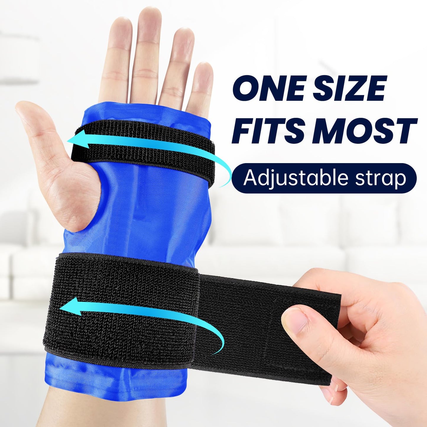 Wrist Hand Ice Pack Wrap 2 Pack-Reusable Gel Hot & Cold Therapy for Wrist Elbow Hand Pain Relief from Carpal Tunnel, Soreness,Rheumatoid Arthritis, Tendonitis,Swelling, Bruises & Sprains