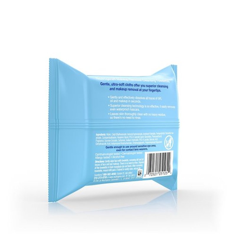 Neutrogena Makeup Remover Wipes, Daily Facial Cleanser Towelettes, Gently Cleanse and Remove Oil & Makeup, Alcohol-Free Makeup Wipes, 25 ct, 6 Pack