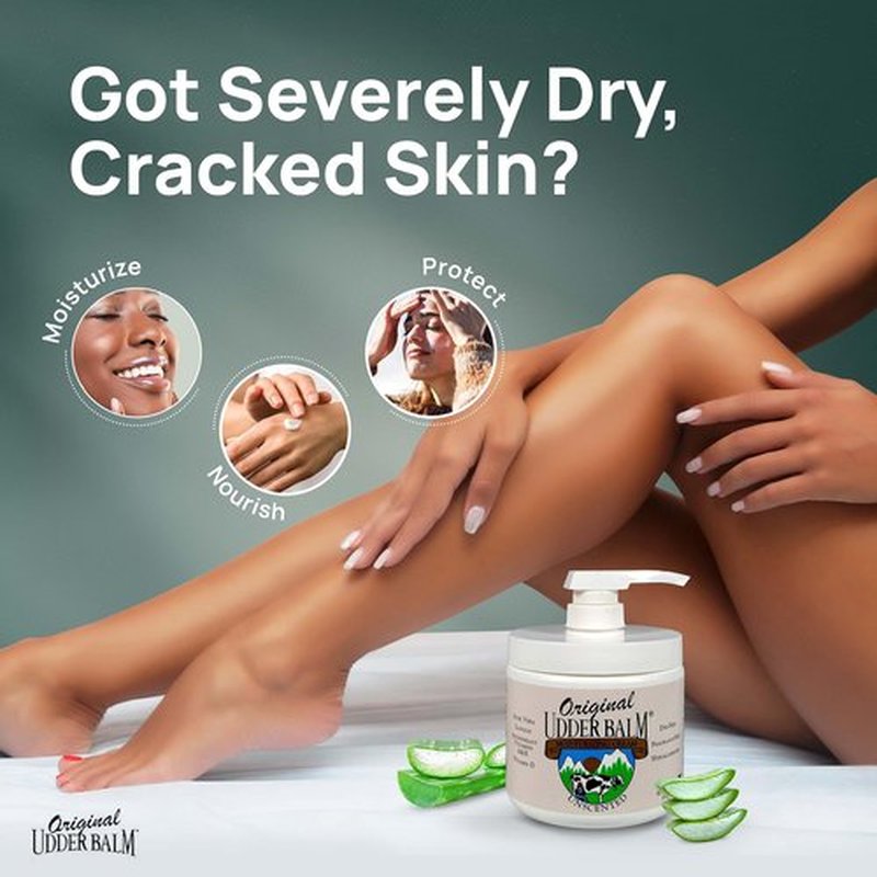 Unscented Original Udder Balm Body Moisturizing with pump