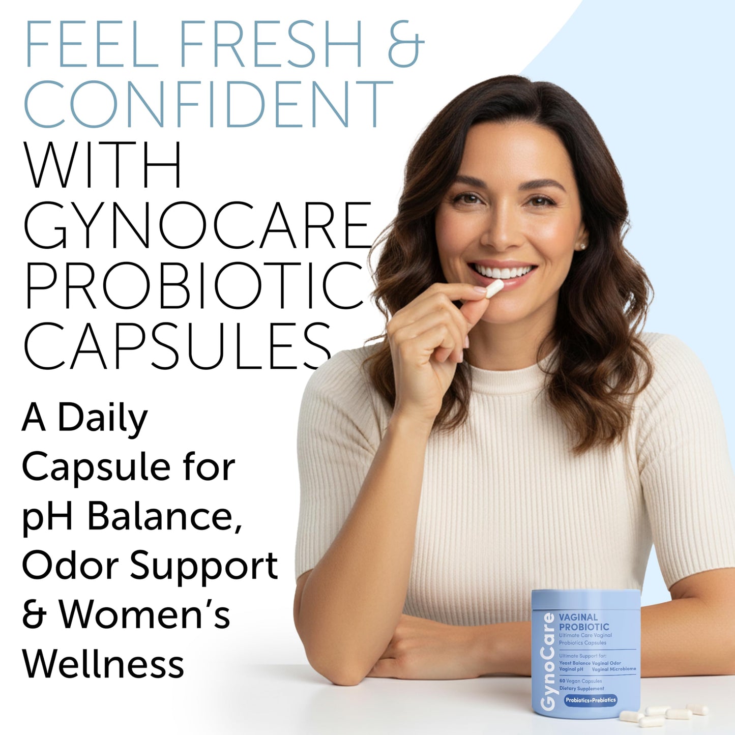 Vaginal Probiotics for Women pH Balance | Prebiotics & Probiotics for Women | Women's Welness for Vaginal Health | Odor Relief | 60 Capsules