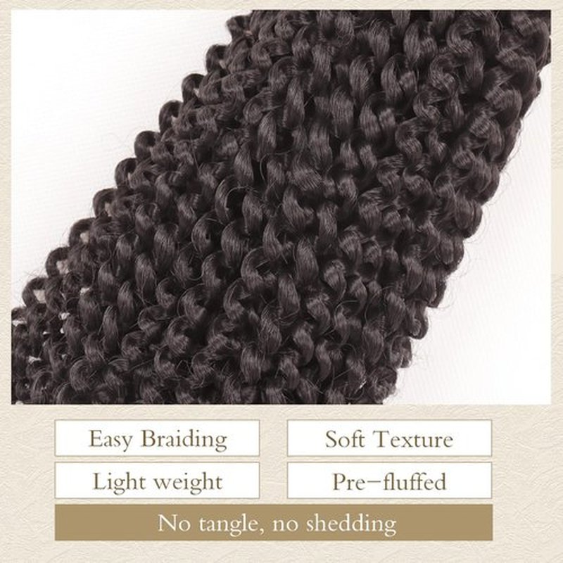 6 Packs of 8 Inch Short Passion Twist Crochet Hair Kinky Curly Braiding Hair for Black Women Crochet Braids with Curly Texture Hair Extensions (6 Packs, 8 Inch,4#)