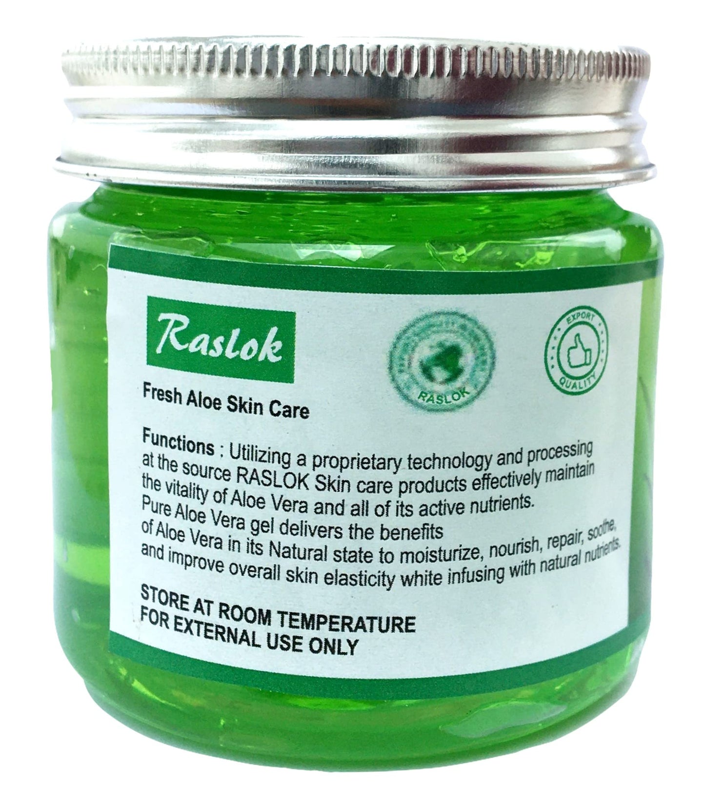 Raslok Aloe Vera Gel | Pure & Natural Aloe Gel | For Moisturizing Face Skin & Hair Care | Durable Moisturizing Hydrating Soothing Non-Sticky - 13 oz - 370gm (Cucumber)