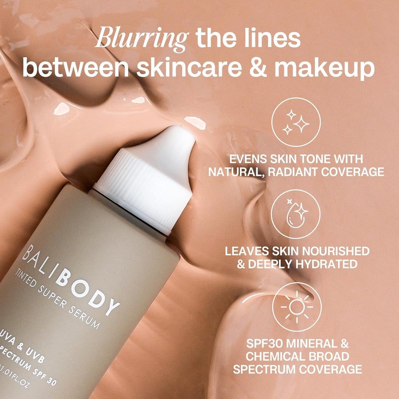 Bali Body Tinted Super Serum SPF 30 - Natural Daily Skincare for All Skin Types | Hyaluronic Acid Infused | 30ml