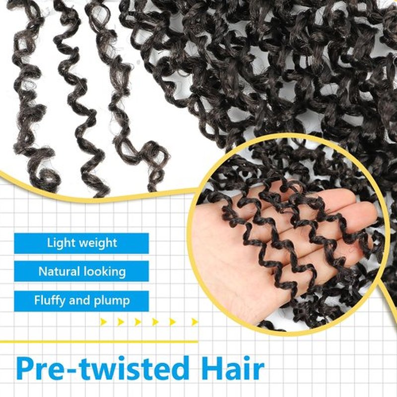 Passion Twsit Hair 12 Inch - 4# Yankee Twist Crochet Hair 10Packs Passion Twist Braiding Hair Prelooped Mini Spring Twist Crochet Hair for Black Women(12 Inch,4#)
