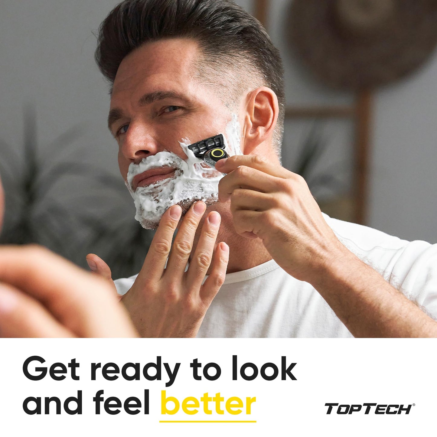 TopTech ULTRA 5 Razors for Men - Manual Shaving Razor & Refills - (Handle + 17 Replaceable Cartridges) - 5 Blades Technology - Fits Gillette Fusion - Soft Shave & Super Sharp - Cost-effective Refill