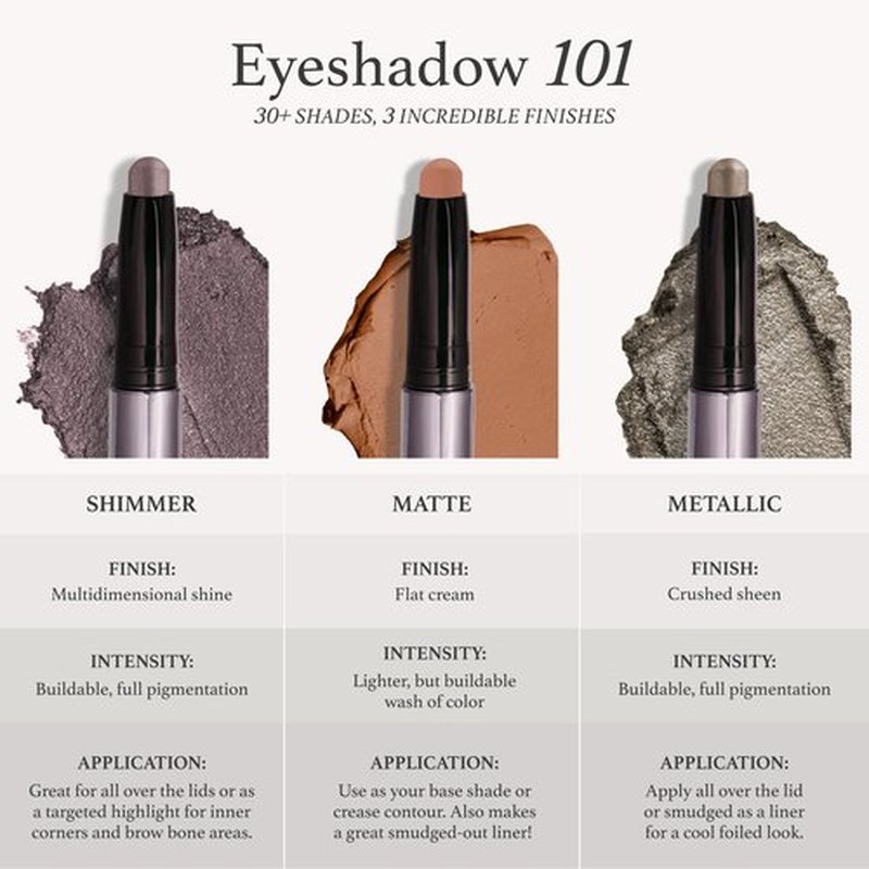 Julep Eyeshadow 101 Crème-to-Powder Waterproof Eyeshadow Stick – Rainstorm Shimmer – Long-Lasting, Crease-Proof, Deep Silver Shimmer Cream Eyeshadow with Built-in Smudger