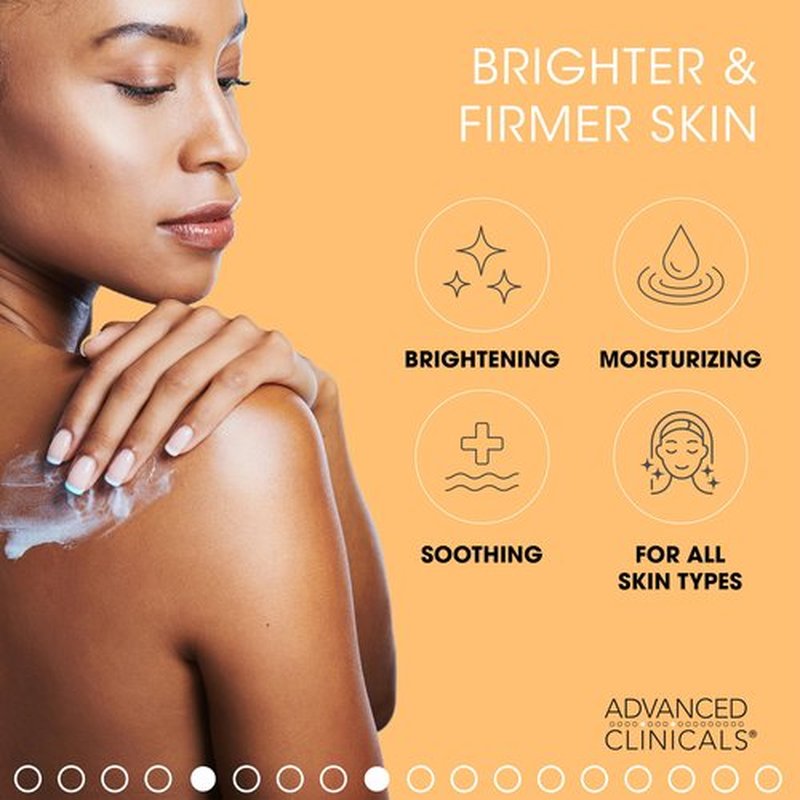 Advanced Clinicals Hyaluronic Acid Body Lotion + Brightening Vitamin C Cream 2pc Set | Face Moisturizer & Body Cream | Brightening Cream For Body, Uneven Skin Tone, Stretch Marks & Crepey Skin, 2pc