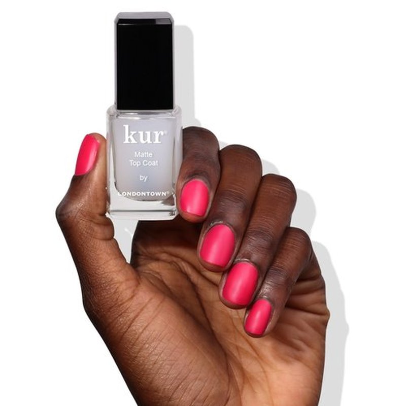 LONDONTOWN Matte Top Coat Nail Polish, Long Lasting Wear, Vegan/Cruelty-Free Gluten-Free Formula .40fl oz