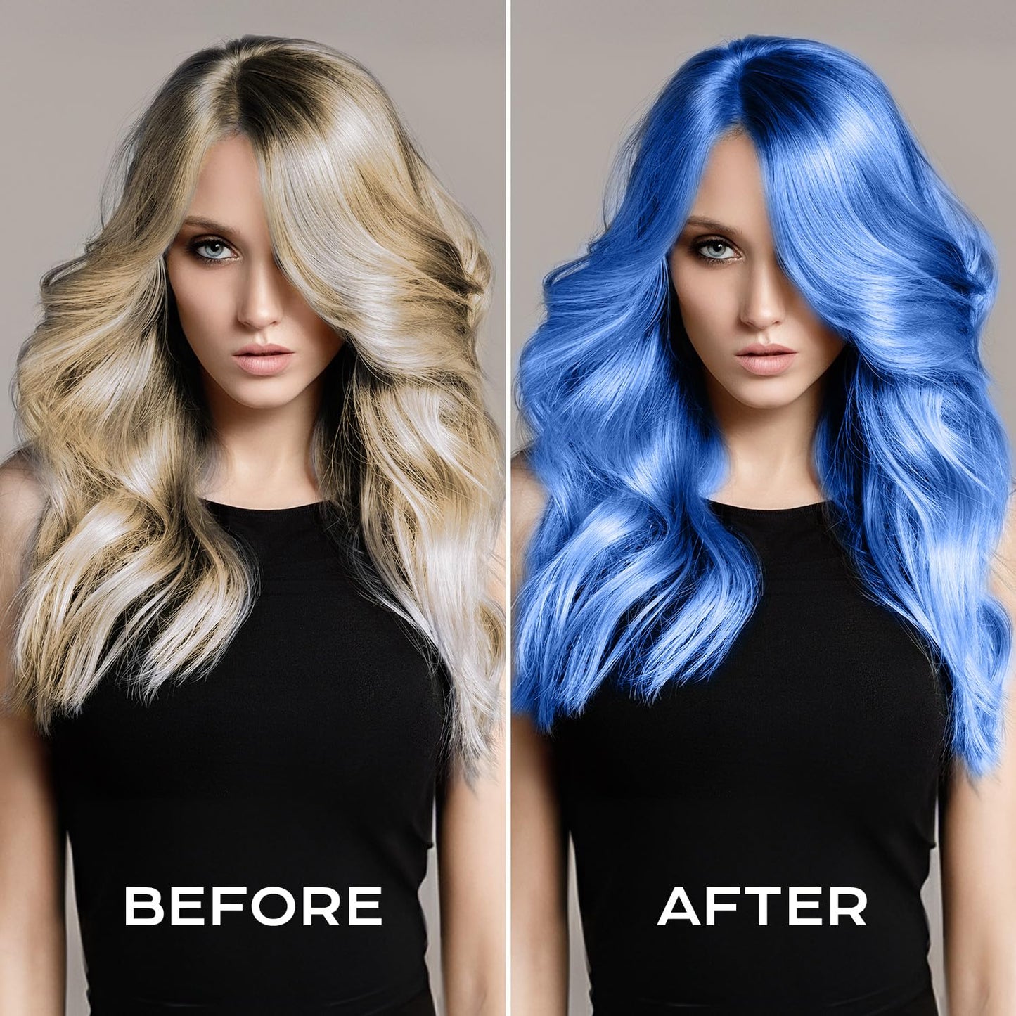 TEIHWAL Temporary Hair Color Spray Blue Hair Spray,1-Day Washable Hair Dye for Kids,Natural Style for Christmas Halloween Cosplay Party-Blue