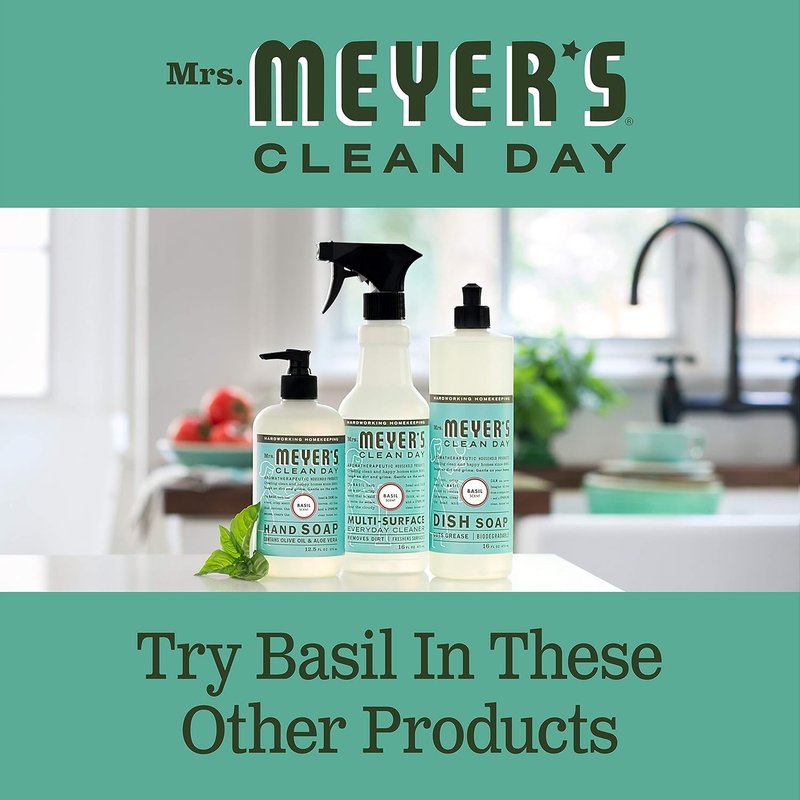 MRS. MEYER'S CLEAN DAY Hand Soap - Essential Oils & Basil Scent | 12.5 Fl. Oz