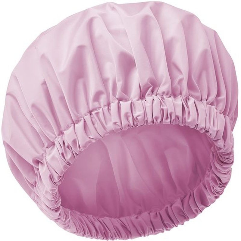 Reusable Shower Cap for Women, Large Waterproof Shower Bonnet Washable Elastic Band Bath Hair Hat for Long Hair, Braids(Purple)
