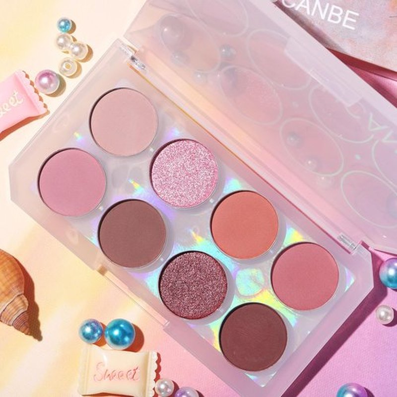 UCANBE Neutral Eyeshadow Makeup Palette, 8 Colors Shimmer Matte Nude Taupe Rose Burgundy Eye Makeup Pallet, Natural Warm Tone High Pigmented Blendable & Buildable Eyes Shadow Kit