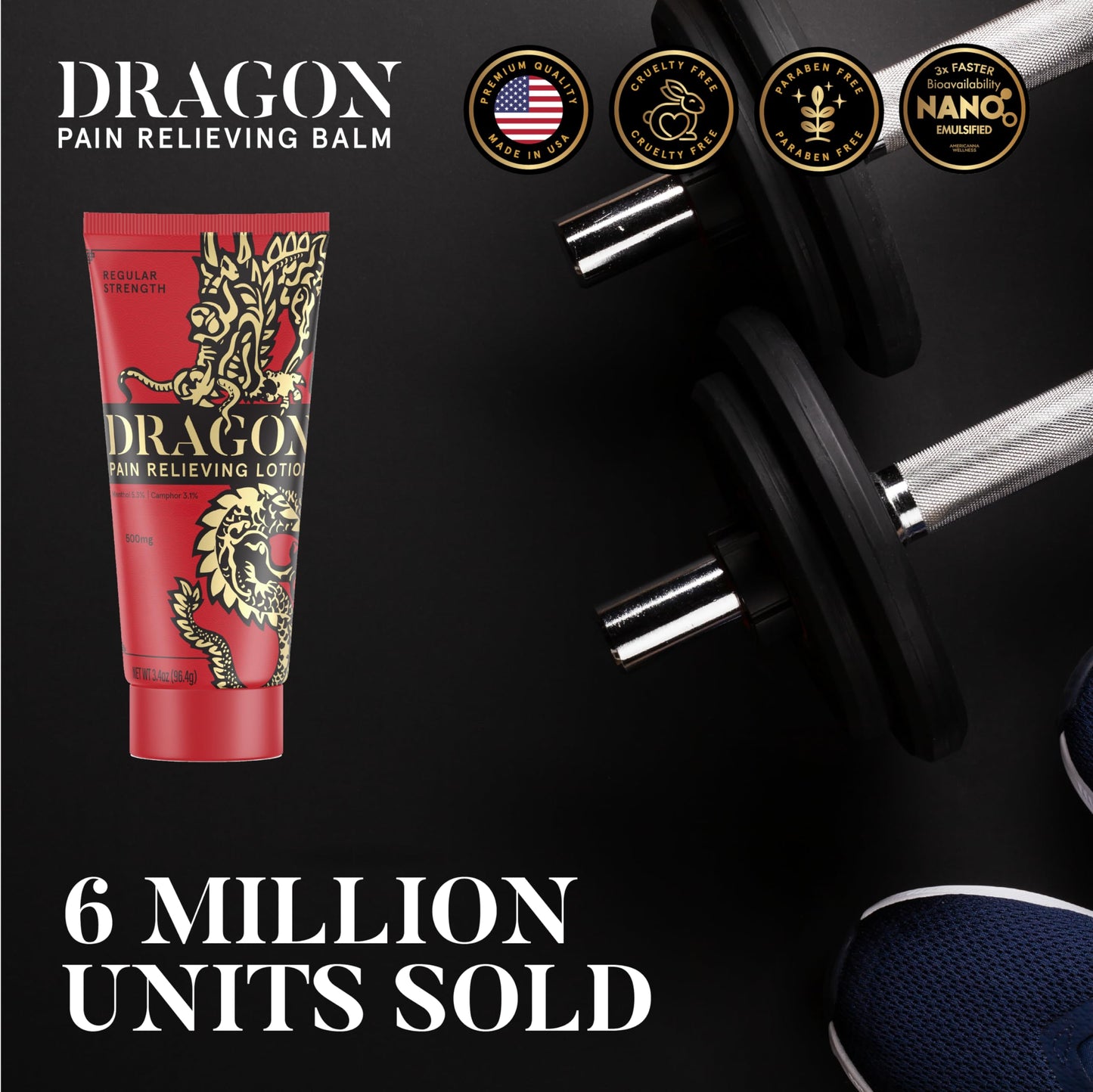 Americanna Wellness Dragon Lotion 3.4oz Regular Red