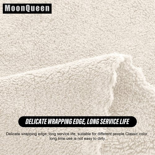 MOONQUEEN Ultra Soft Premium Washcloths Set - 12 x 12 inches - 24 Pack - Quick Drying - Highly Absorbent Coral Velvet Bathroom Wash Clothes - Use as Bath, Spa, Facial, Fingertip Towel (Cream)