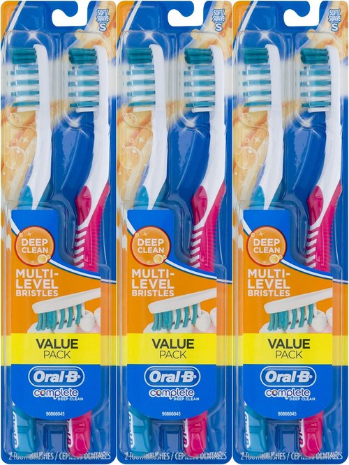 Oral-B Advantage Complete Deep Clean Toothbrush, Soft, 2 Count (Pack of 3) Total 6 Toothbrushes