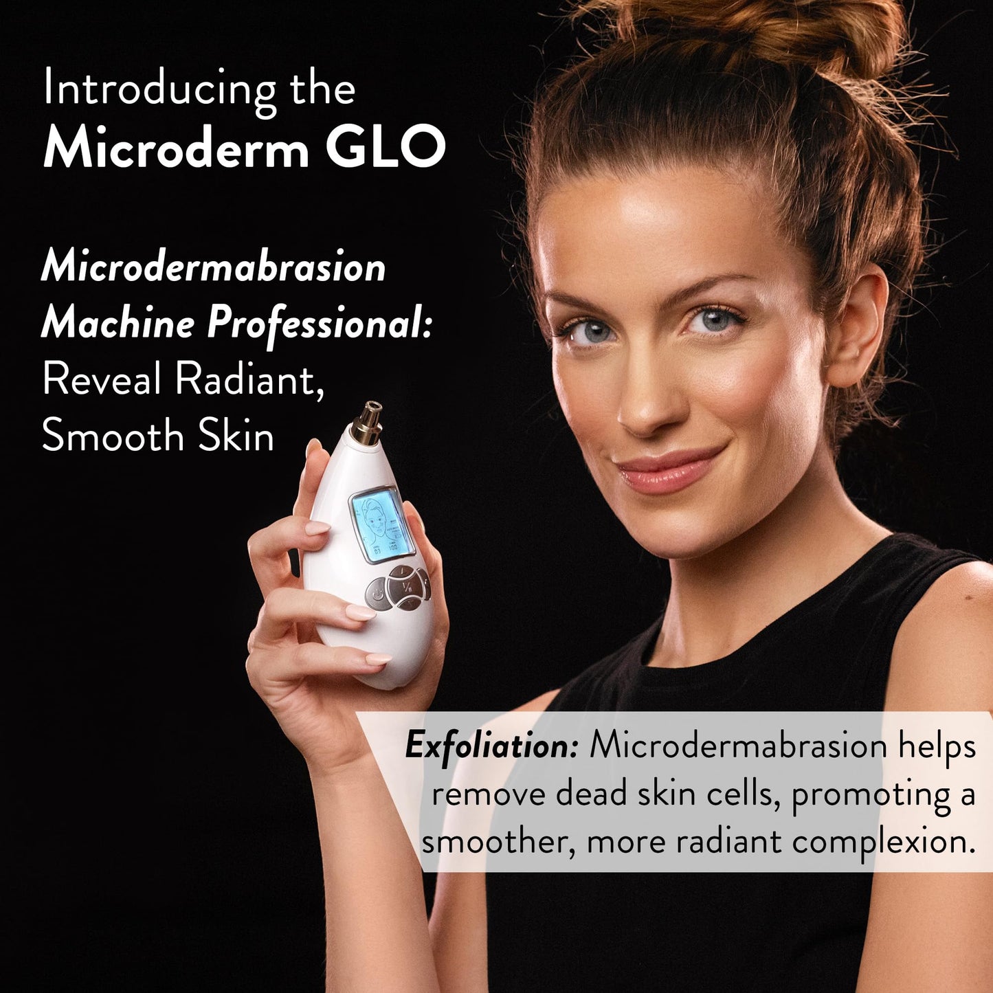 Microderm GLO Complete Skincare Package Includes Diamond Microdermabrasion System, Premium, Fine, Massage Tips, 10mm Filters 100 pack, Peptide Complex Serum & Sonic Facial Cleansing Brush (Silver)
