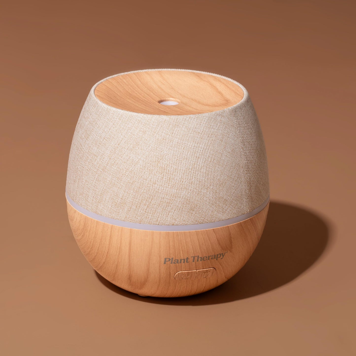 Plant Therapy Home Drift Linen Essential Oil Diffuser, Stylish Linen Cover Adds a Soft, Natural Touch to Any Space, Intermittent & Continuous Mist, Color-Changing Light, 320 Square Feet Coverage