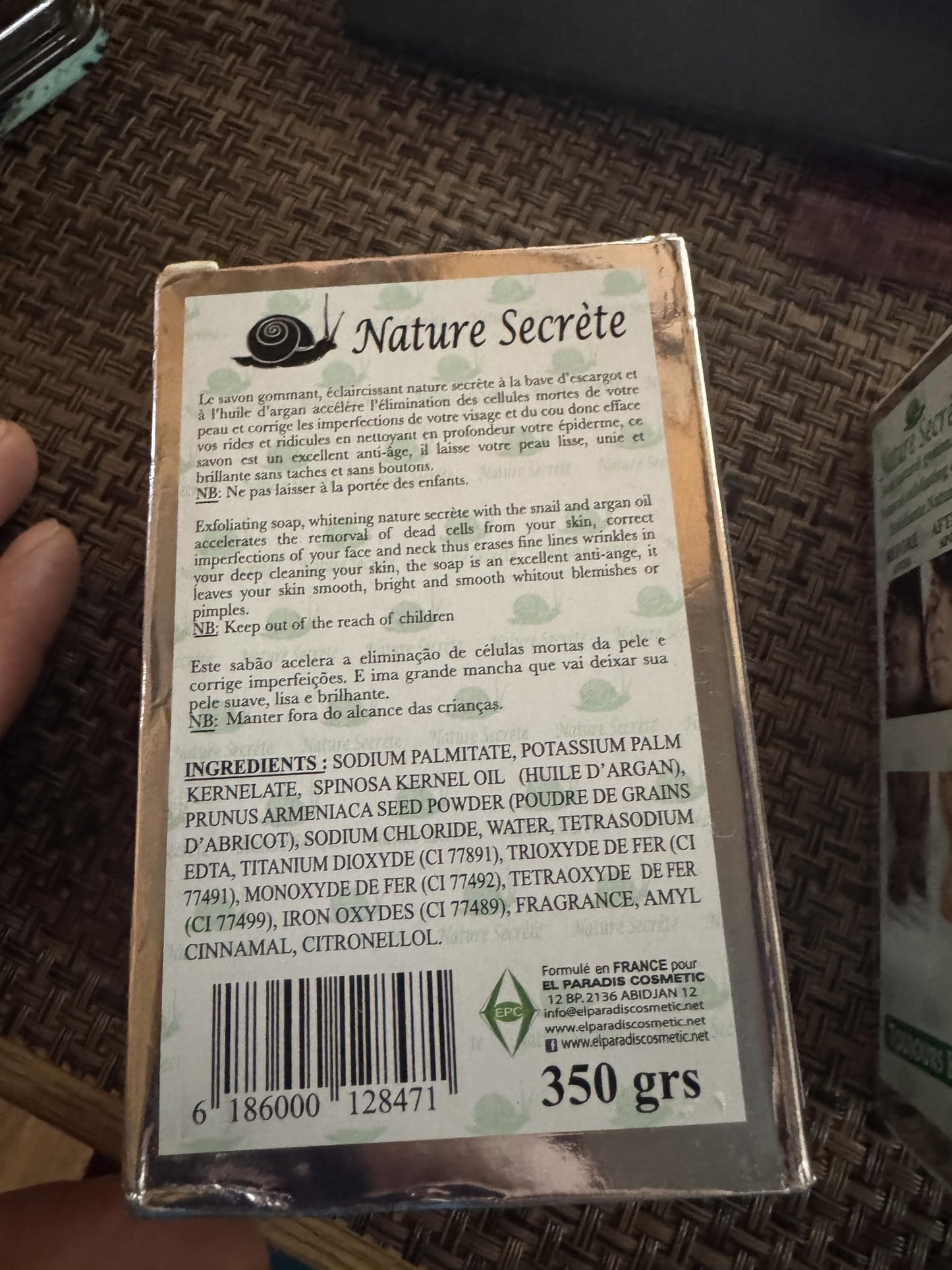 Nature Secrete Natural Exfoliating Care Soap with Carrot and Papaya, Bar, 250g, pack of 2. onestopafricanshop-latifas-jewelry-clothes.com