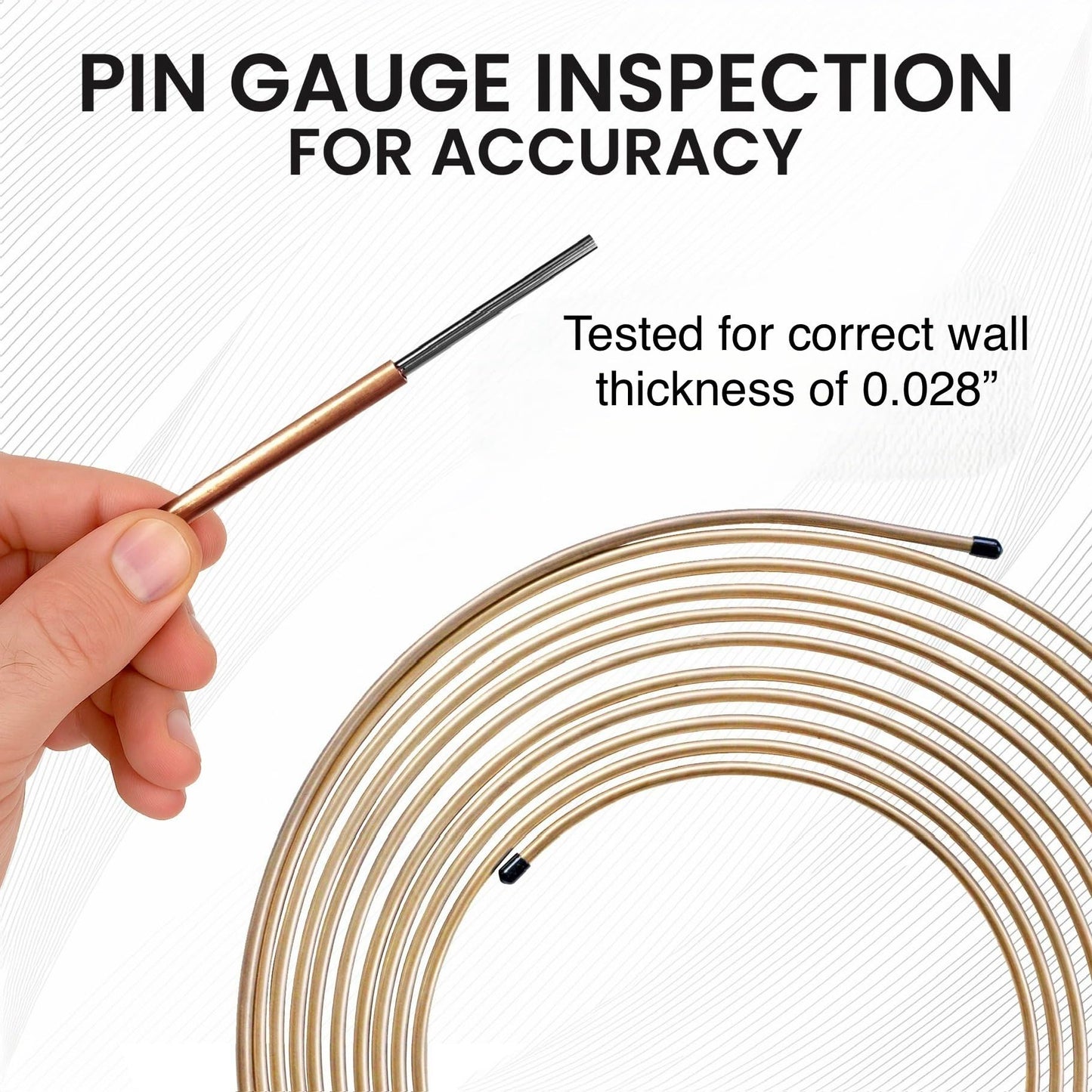 The Stop Shop 5/16" (.312") Copper Nickel Roll/Coil of Fuel or Transmission Line - 25 ft.