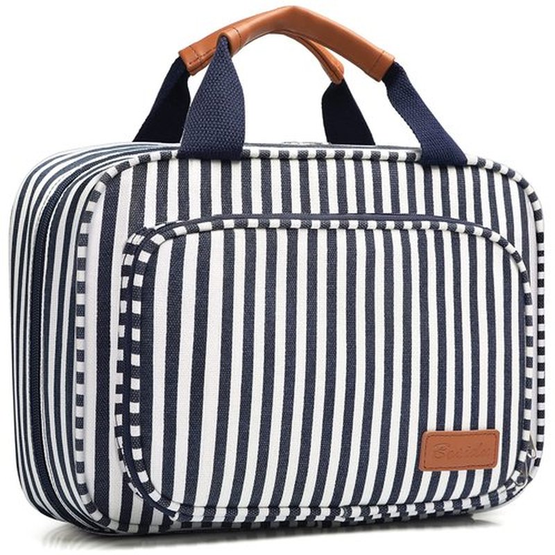 Toiletry Bag for Women Large Capacity Hanging Travel Toiletry Organizer for Traveling Women with 4 Compartments & 1 Hanging Hook Travel Comestic Makeup Bag for Full Size Toiletries