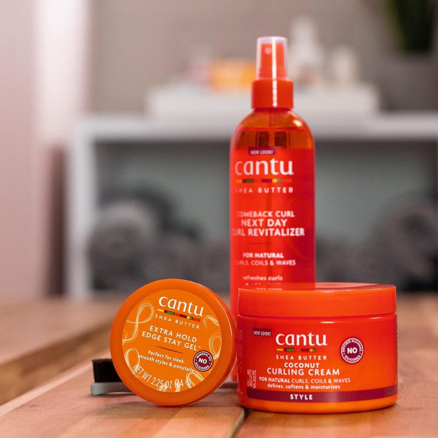 Cantu Natural Hair Styling Gel Stay Extreme Hold Tube, 8 Oz