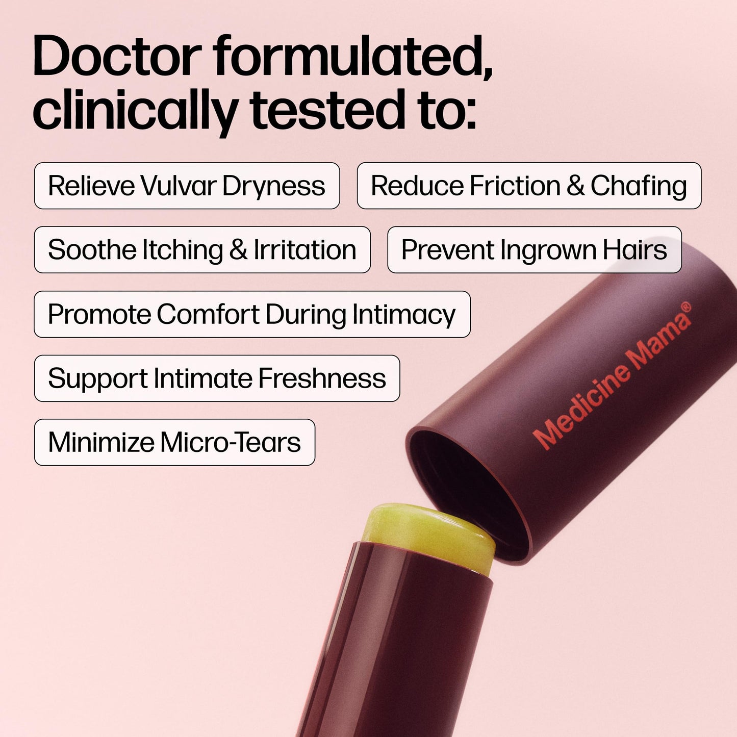 VMAGIC by Medicine Mama Lips Stick – Travel Size Organic Vulva Balm – Hormone Free Skin Care, Vaginal Moisturizer for Women – 15 ml