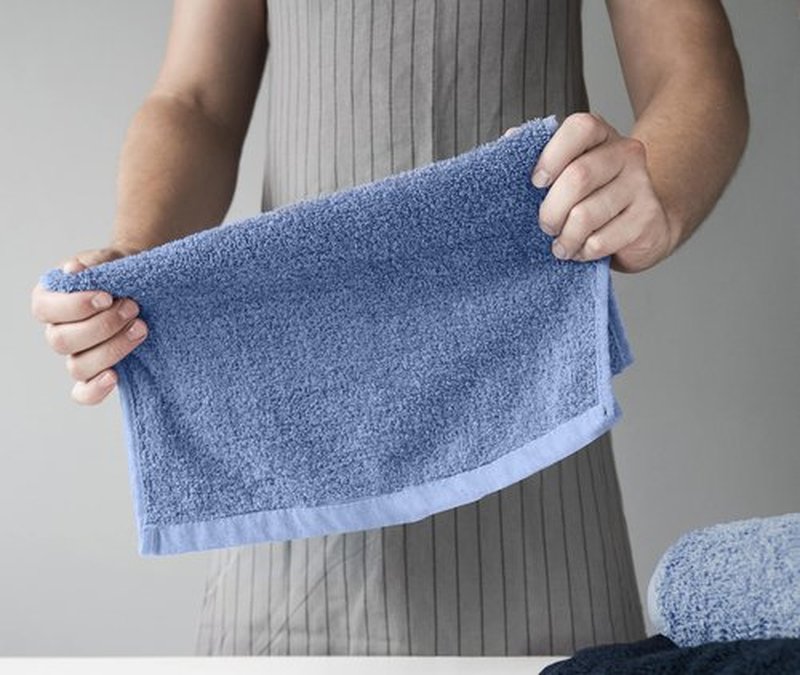 Towel and Linen Mart 100% Cotton - Wash Cloth Set - Flannel Face Cloths, Highly Absorbent and Soft Feel Fingertip Towels (Grey) (Grey, 12) (Navy, White & Sky Blue, Pack of 12)