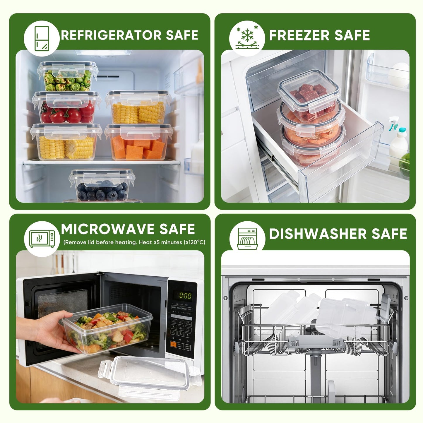 AGNDTXR 24-Piece Food Storage Containers, Leakproof Airtight