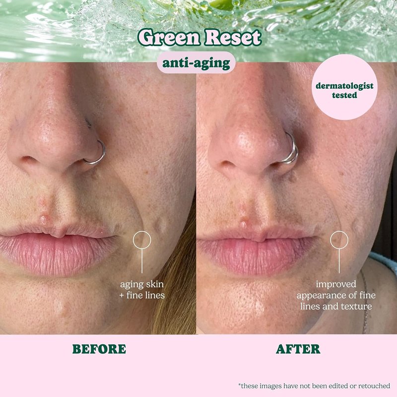 ESW Beauty Green Reset Anti-Aging Face Mask | Vitamin C, Hyaluronic Acid & Kale for Collagen Support, Hydration & Smooth Skin