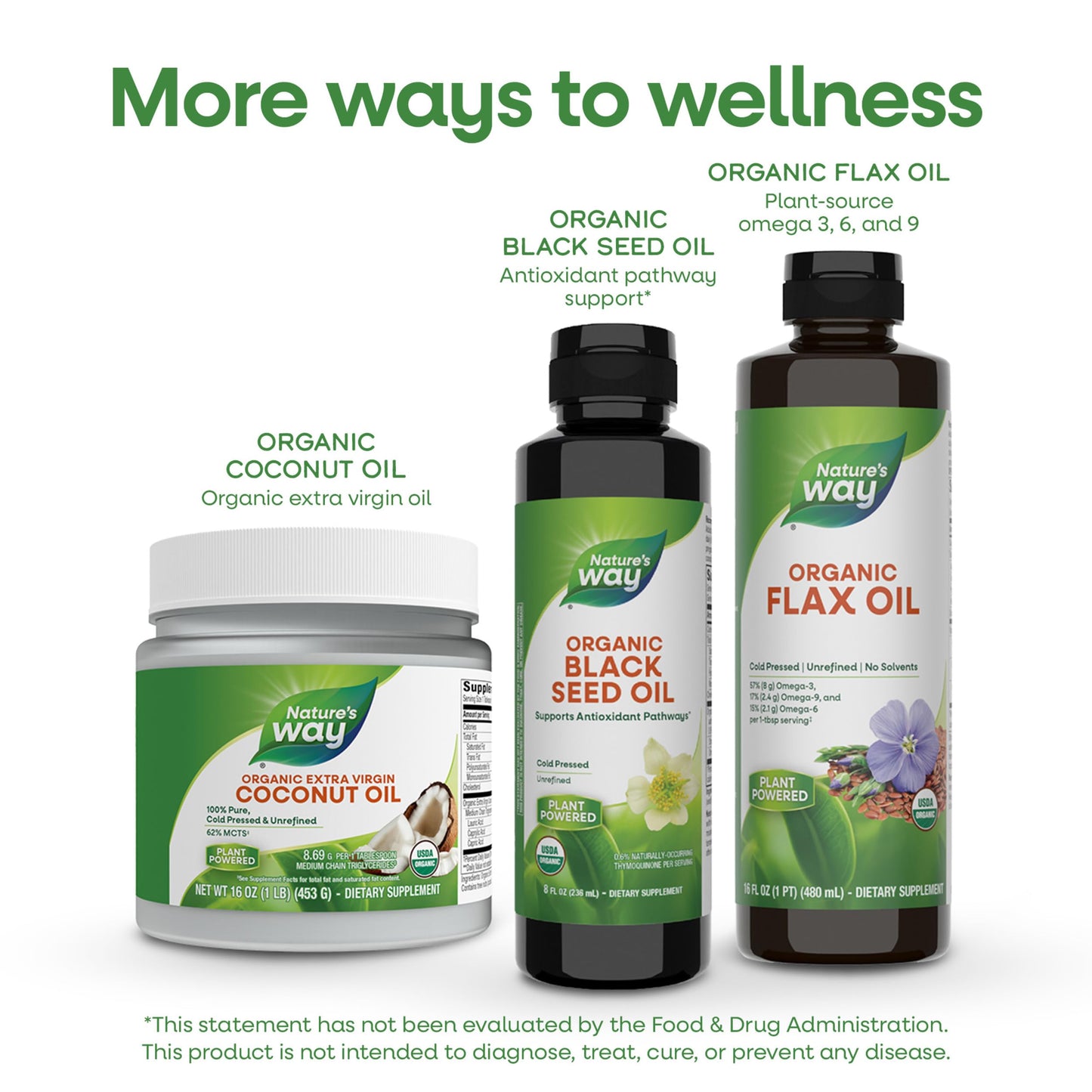 Nature's Way Organic Black Seed Oil, Supports Antioxidant Pathways*, Cold Pressed, Unrefined, Vegan, Plant Powered Dietary Supplement, USDA Certified Organic Black Cumin Seed Oil, 8 Fl Oz