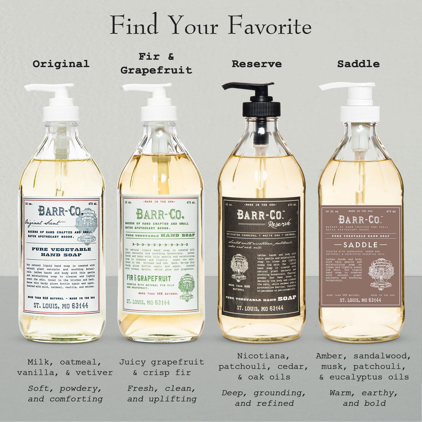 BARR-CO. Original Scent Hand Soap, 16 fl oz