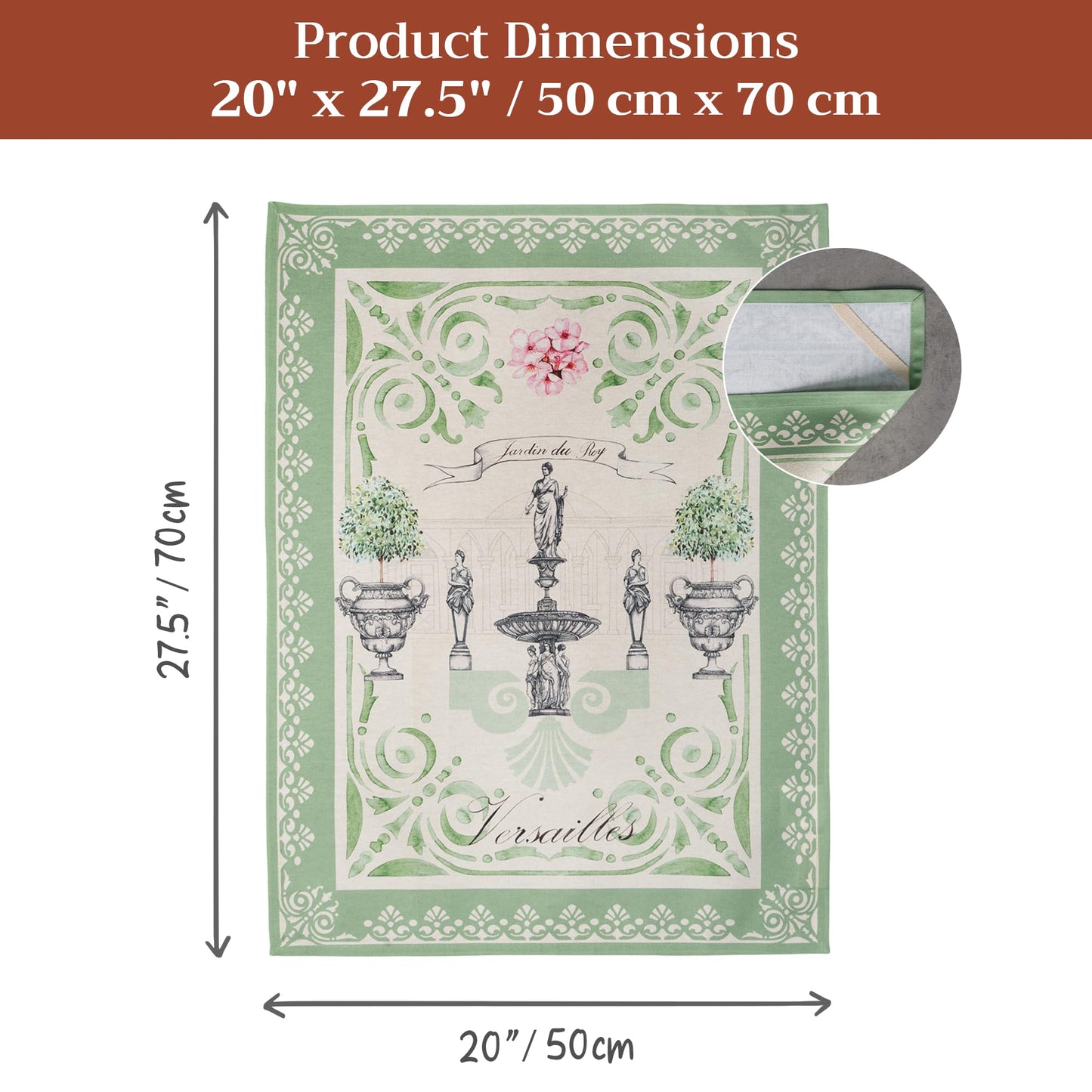 Maison d' Hermine Kitchen Towels Set of 2 Reusable 100% Cotton 27.50" x 20"