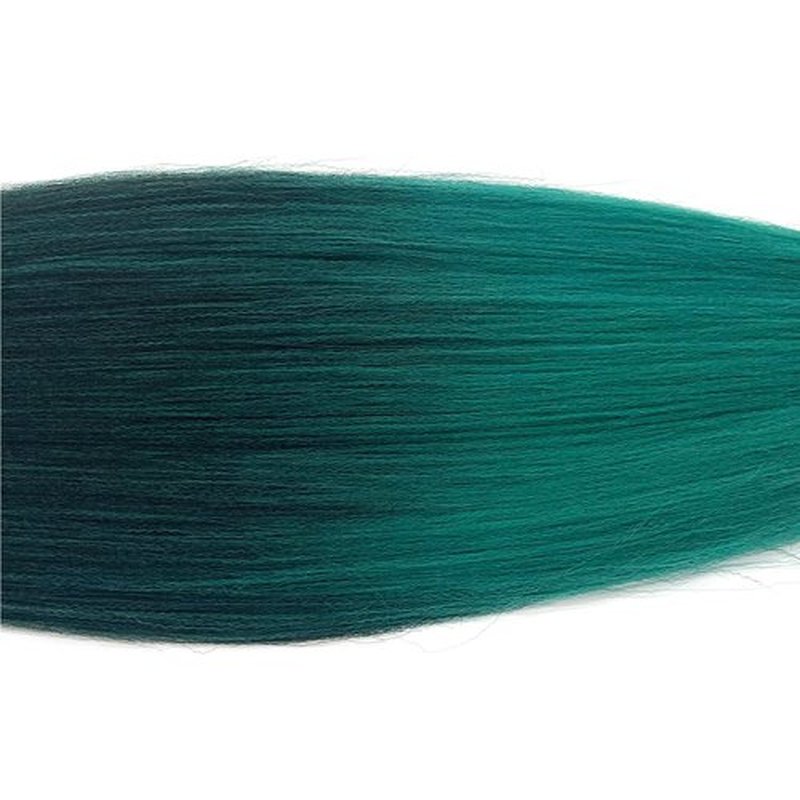 UPruyo 1b Green Pre Stretched Braiding Hair Green Ombre Braiding Hair Pre Stretched Synthetic Hair Extensions for Braiding Box Braids Yaki Knotless Hypoallergenic Prestretched Braiding Hair 26 inch