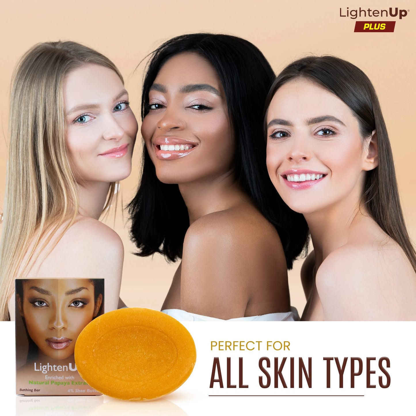 Lighten-Up Papaya Soap - 3.38 fl oz / 100 g- Natural Papaya Bar - Moisturizing Exfoliating Soap, Coconut Oil & 4% Shea Butter - Brightening for All Skin Types