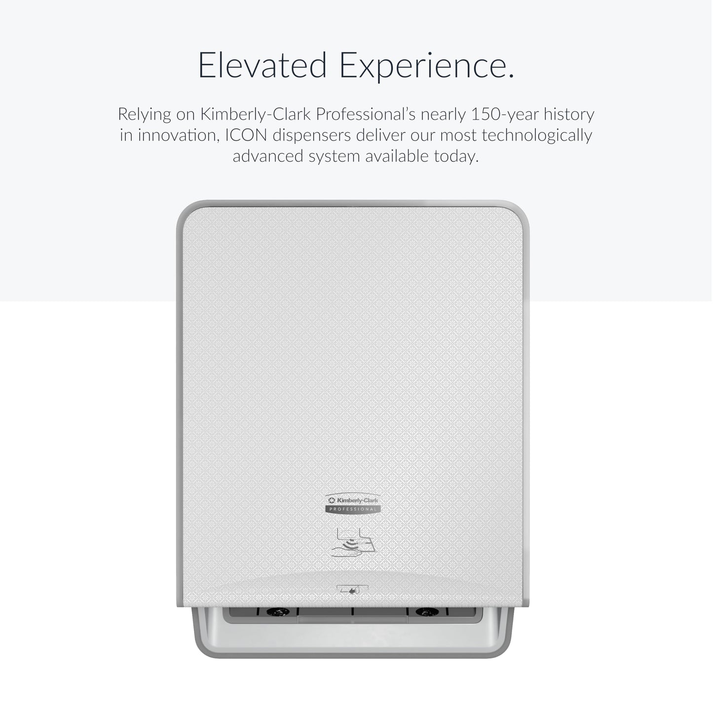 Kimberly-Clark Professional ICON Automatic Hard Roll Paper Towel Dispenser (58710), White Mosaic Faceplate, Wall Mounted, for Commercial Hand Towels (Qty 1)