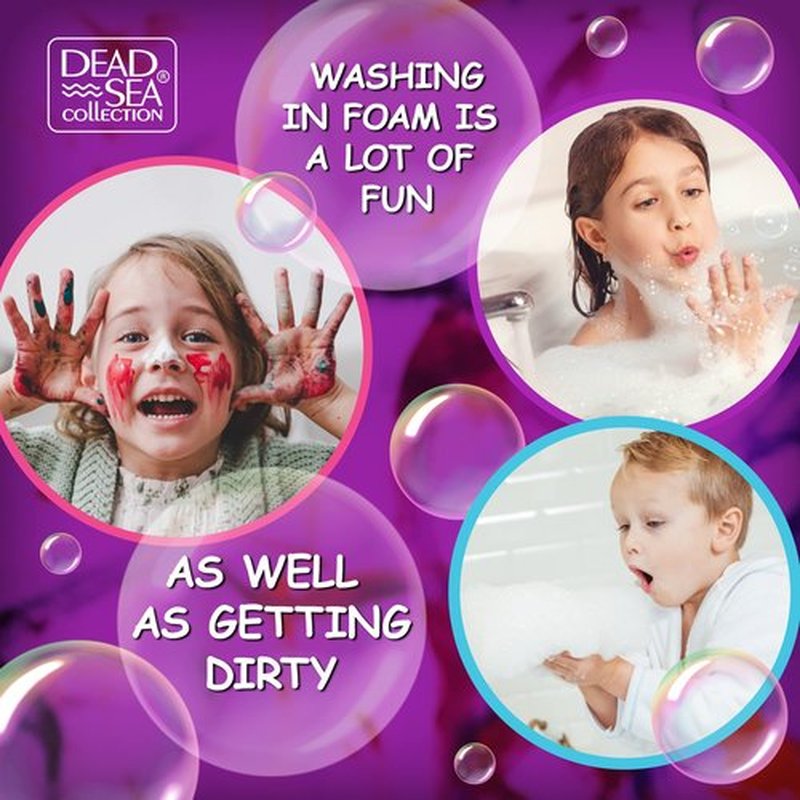 Dead Sea Collection Bubble Bath Kids with Lavender - Cleansing and Moisturizing Liquid Bubble Bath - Lavender Oil and Pure Dead Sea Minerals - Pack of 2 Large Bottles (67.6 fl.oz)