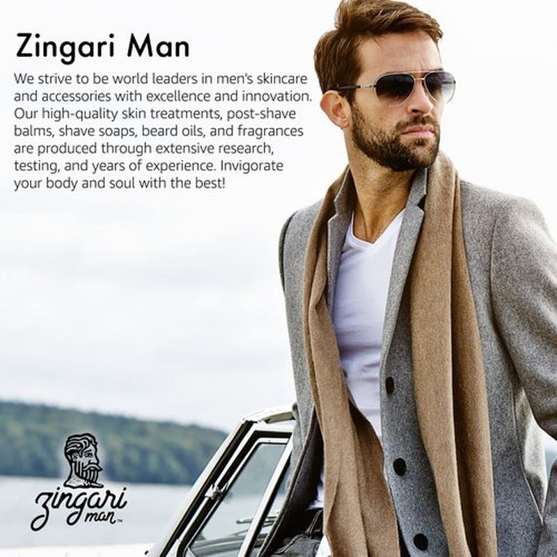 Zingari Man The Watchman Beard Elixir – Conditioning, Softening and Rejuvenating Grooming Product – Natural Fruit Oils Tame Beards and Moustaches and Nourish Facial Skin, 2 fl oz