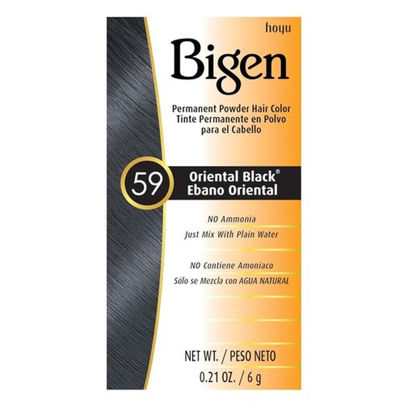 Bigen Permanent Powder Hair Color 59 Oriental Black 1 ea (Pack of 4)