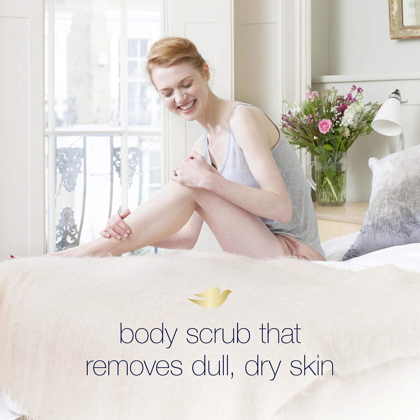 Dove Exfoliating Body Polish Scrub with Almond & Mango Butter - 10.5 oz (4 Count) for Dry Skin