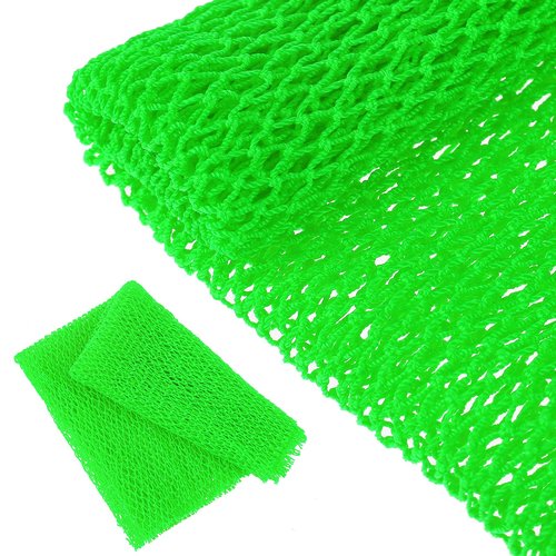 Geiserailie African Long Bathing Net Sponge Long Net Shower Body Scrubber Back Scrubber Skin Smoother Net Bathing Sponge for Daily Use or Stocking Stuffer (Green)