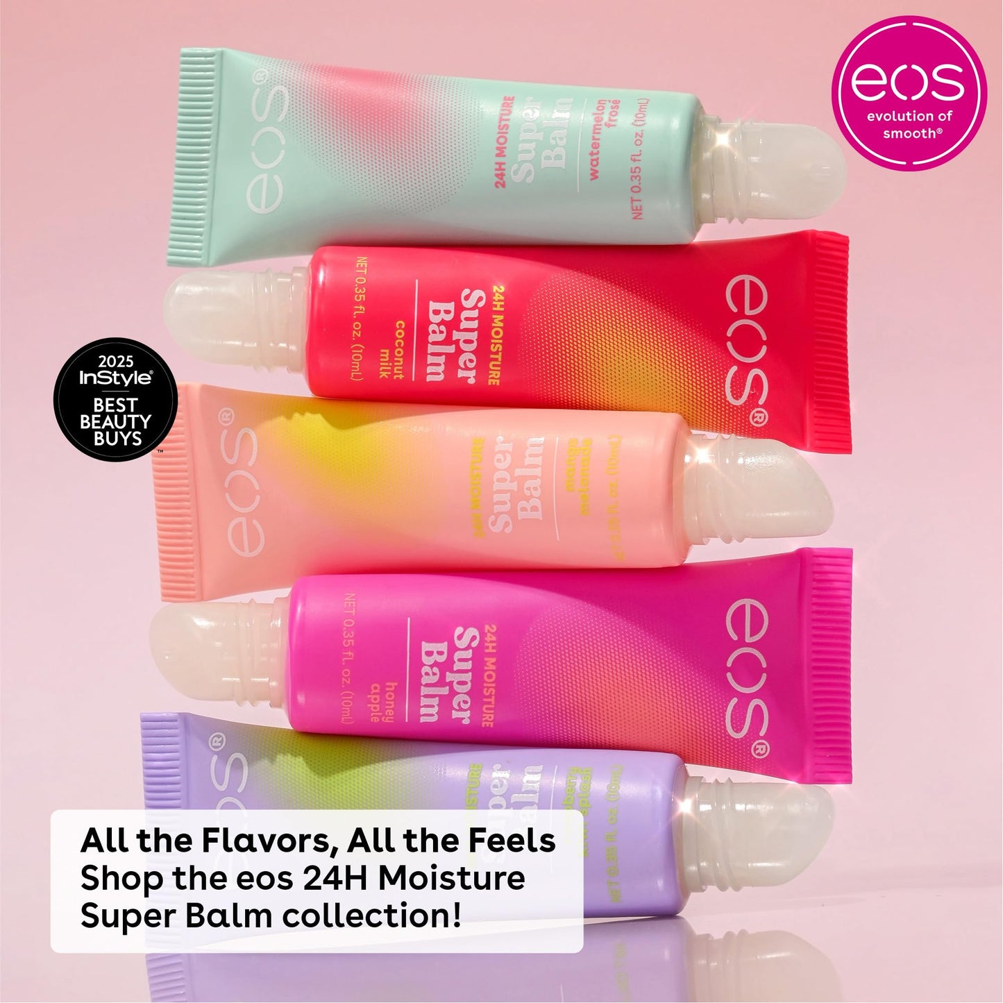 eos 24H Moisture Super Balm - Birthday Cake, Day or Night Lip Treatment, Made for Sensitive Skin, Lip Balms & Moisturizers, 0.35 fl oz, 2-Pack