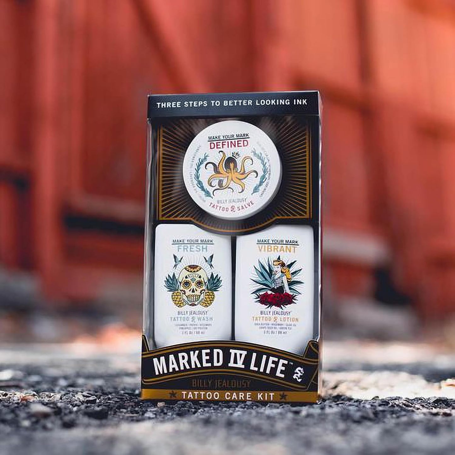 Marked IV Tattoo Care Kit - Aftercare Ink Salve, Brightening Soap & Moisturizing Lotion