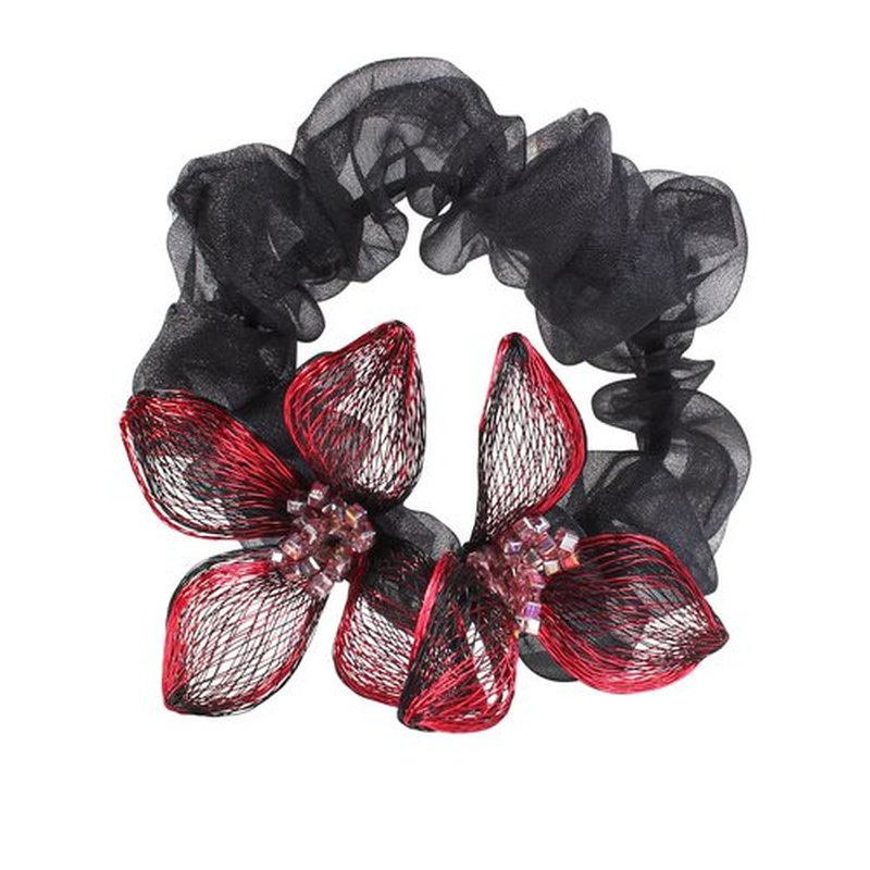 Mistofu DIY Copper Wire Metal Hand-woven Silk Satin Scrunchies - Elegant Hair Accessories and Gifts for Women & Girls