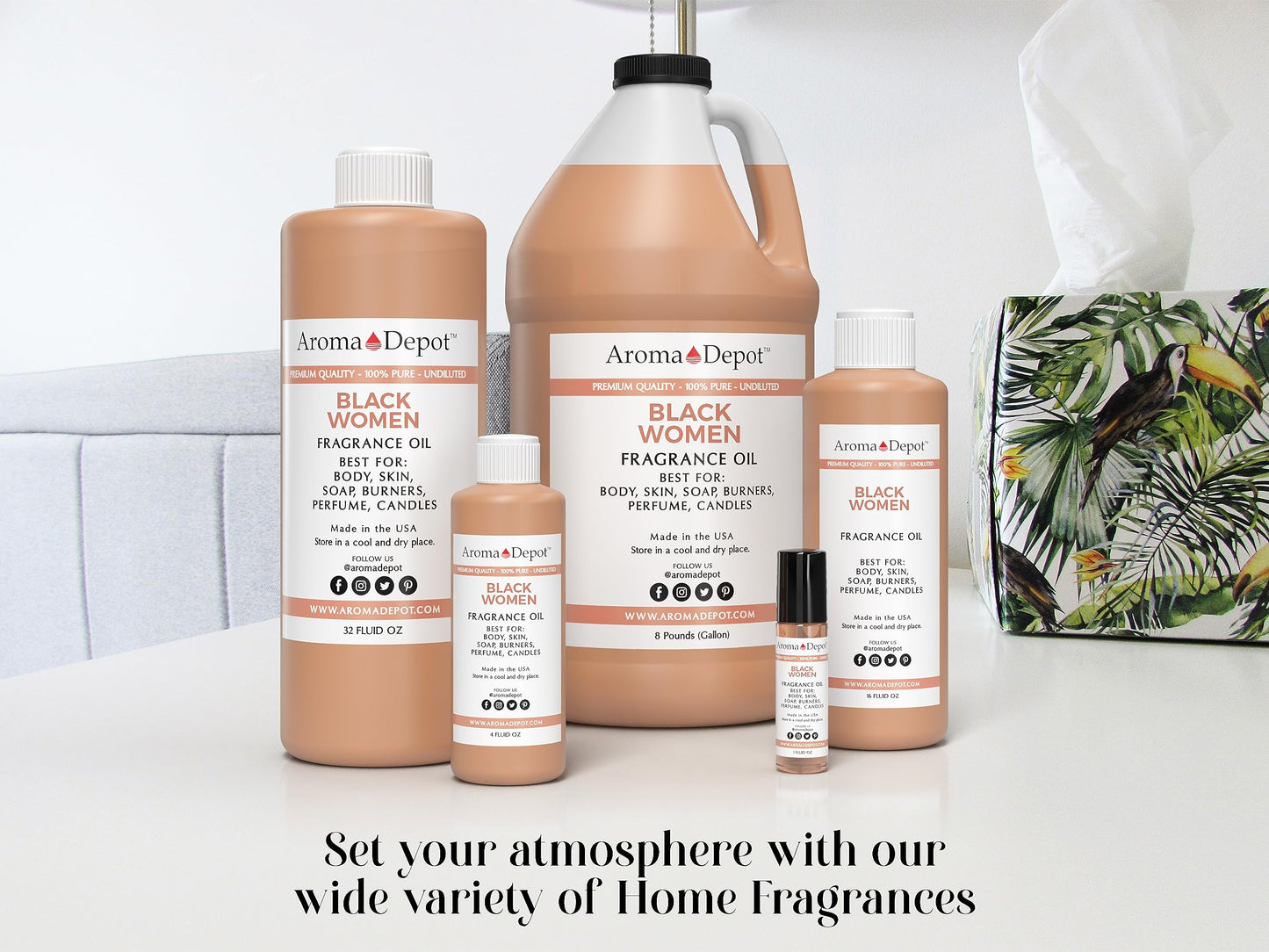 Aroma Depot Black Women 1 oz. Fragrance Oil I Perfume I Skin Oil I Scented Oil. Bath Bombs, Body Butters, Creams and lotions. Few Drops in The Diffuser, Burners, or Warmers.