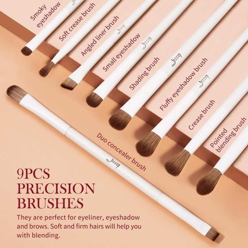 Jessup Makeup Brushes 14Pcs Makeup Brush Set Premium Synthetic Powder Foundation Contour Blush Concealer Eye Shadow Blending Liner Make Up Brush Kit Light Grey with Gift Box, T329-G
